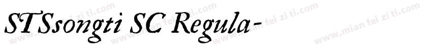 STSsongti SC Regula字体转换